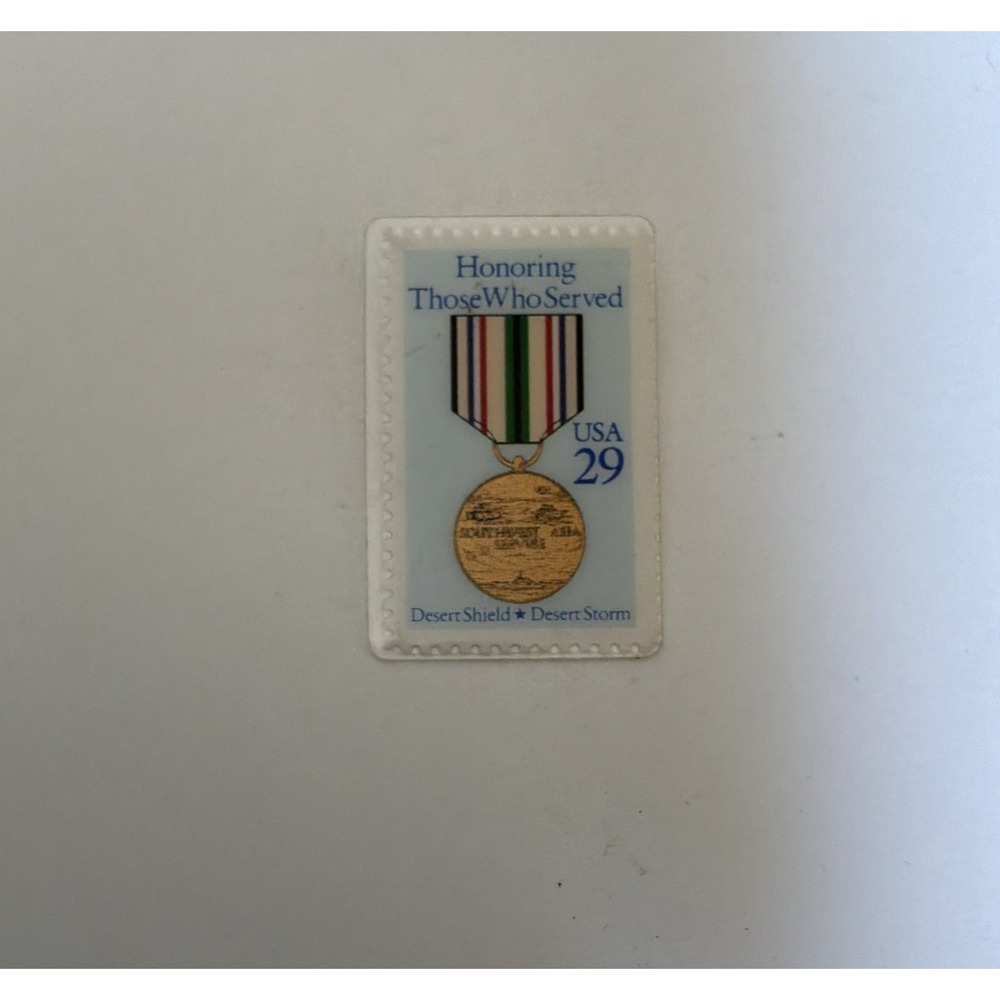 USPS Postage Stamp Lapel Pin DESERT STORM VETERAN Honoring Those Who Served